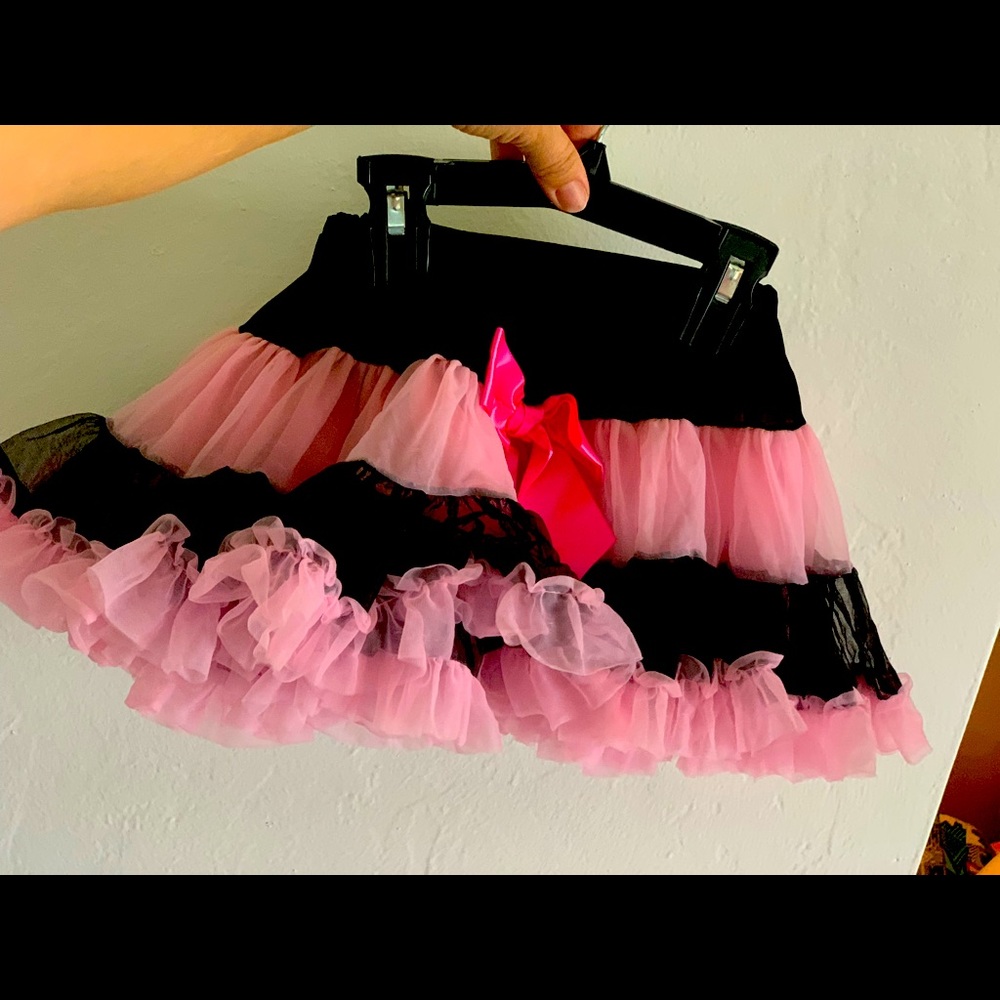Pink and Black tutu skirt.